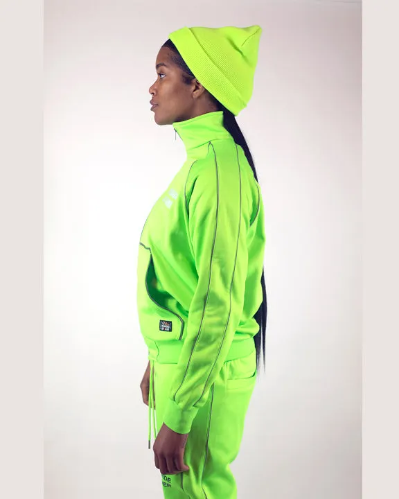 Caution Green Worldwide Reflective Track Top