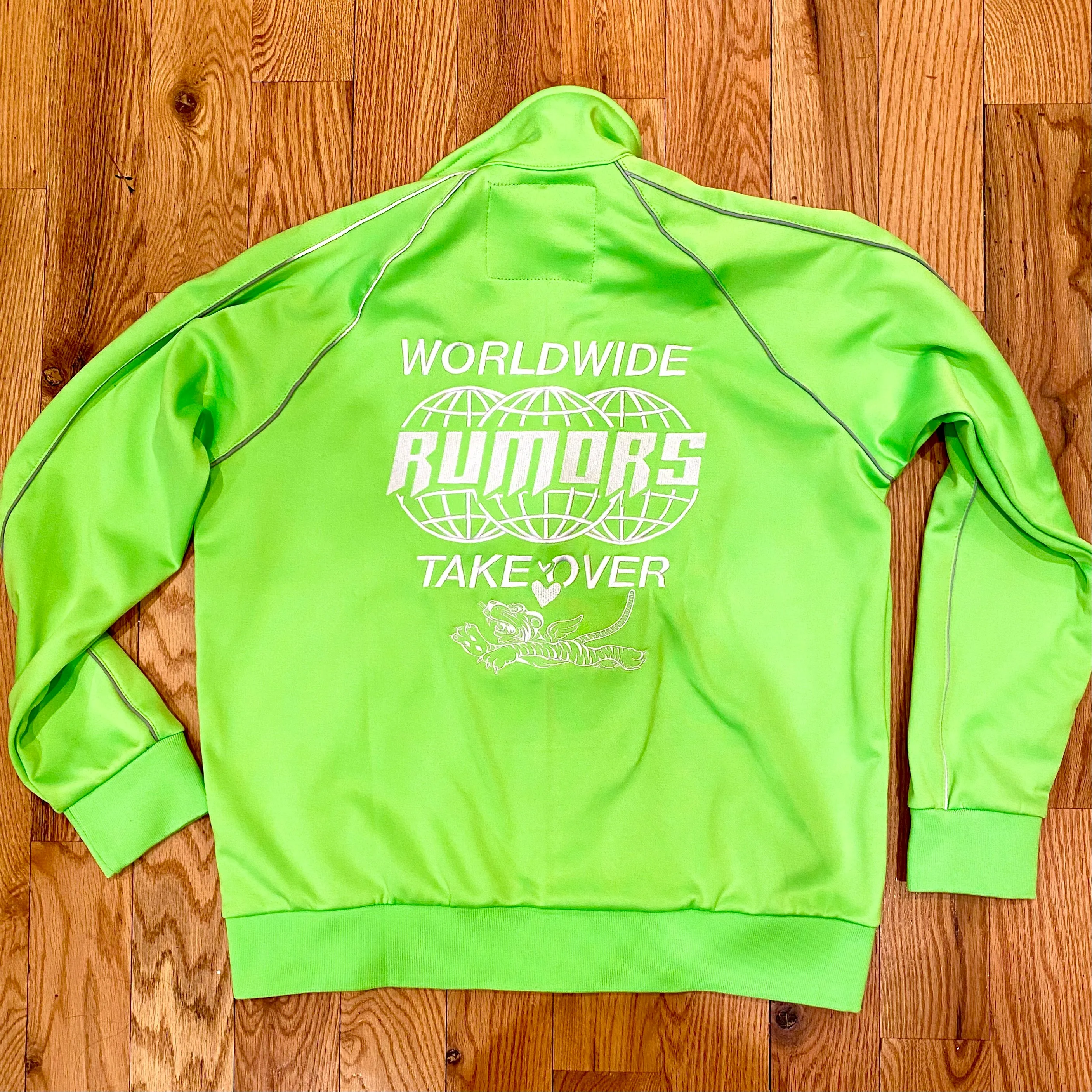 Caution Green Worldwide Reflective Track Top