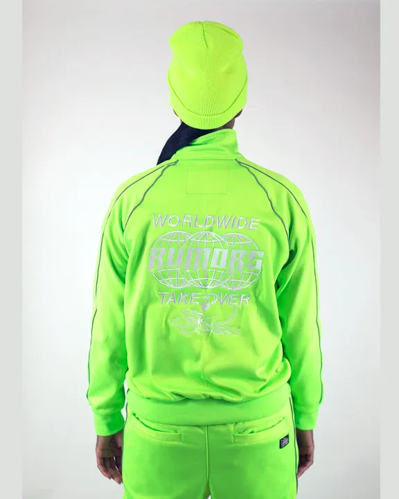Caution Green Worldwide Reflective Track Top