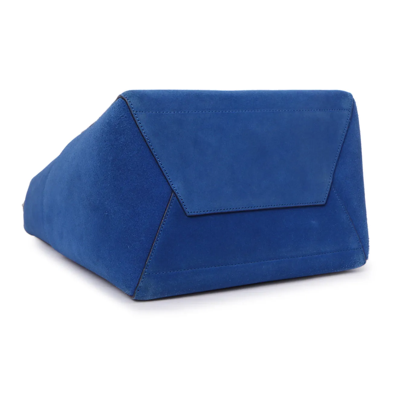 Celine Blue Suede Sangle Bucket Bag