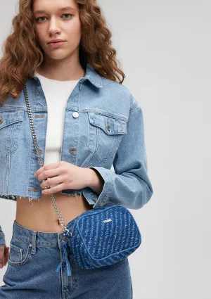 Chain Strap Detailed Indigo Bag