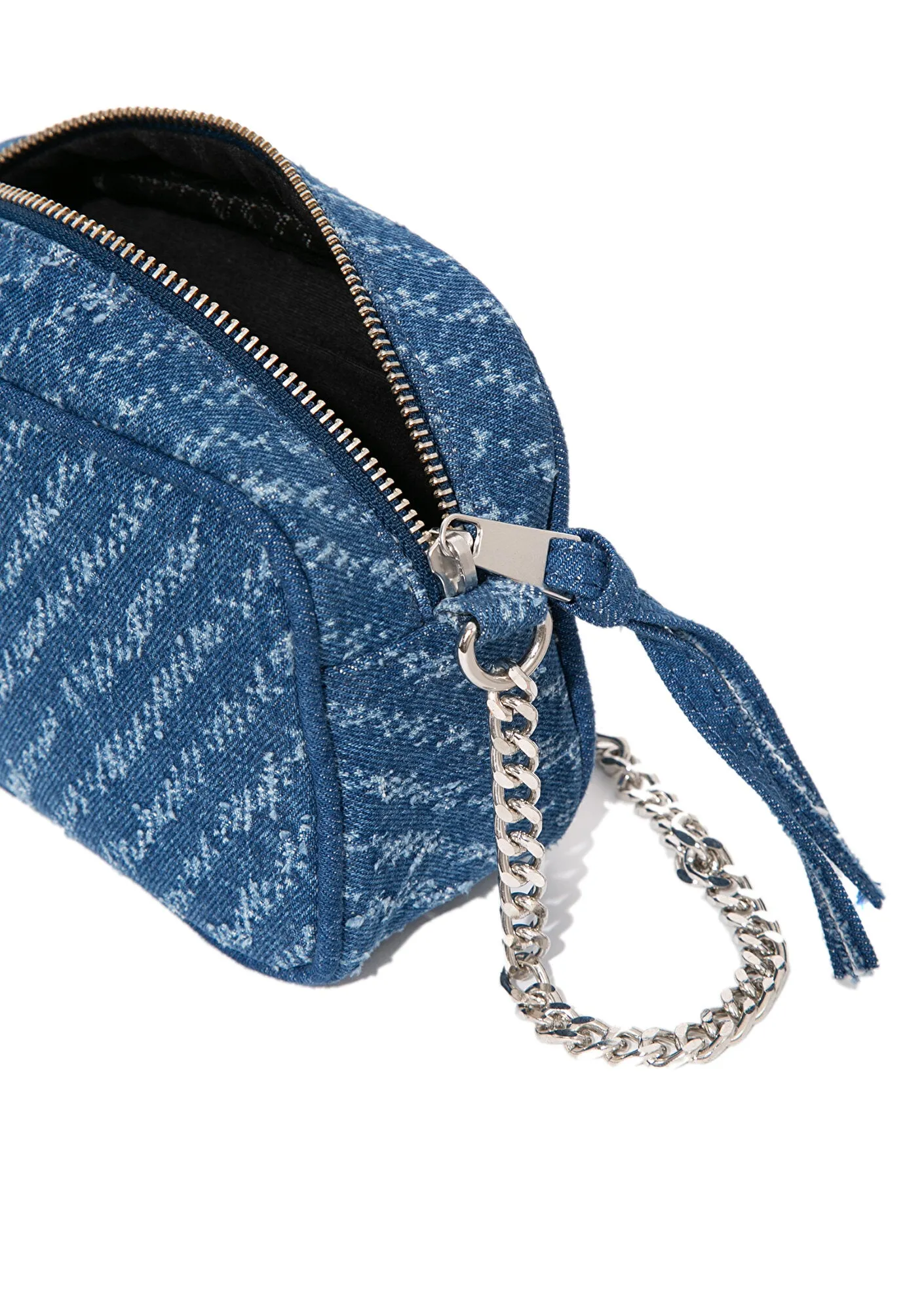 Chain Strap Detailed Indigo Bag