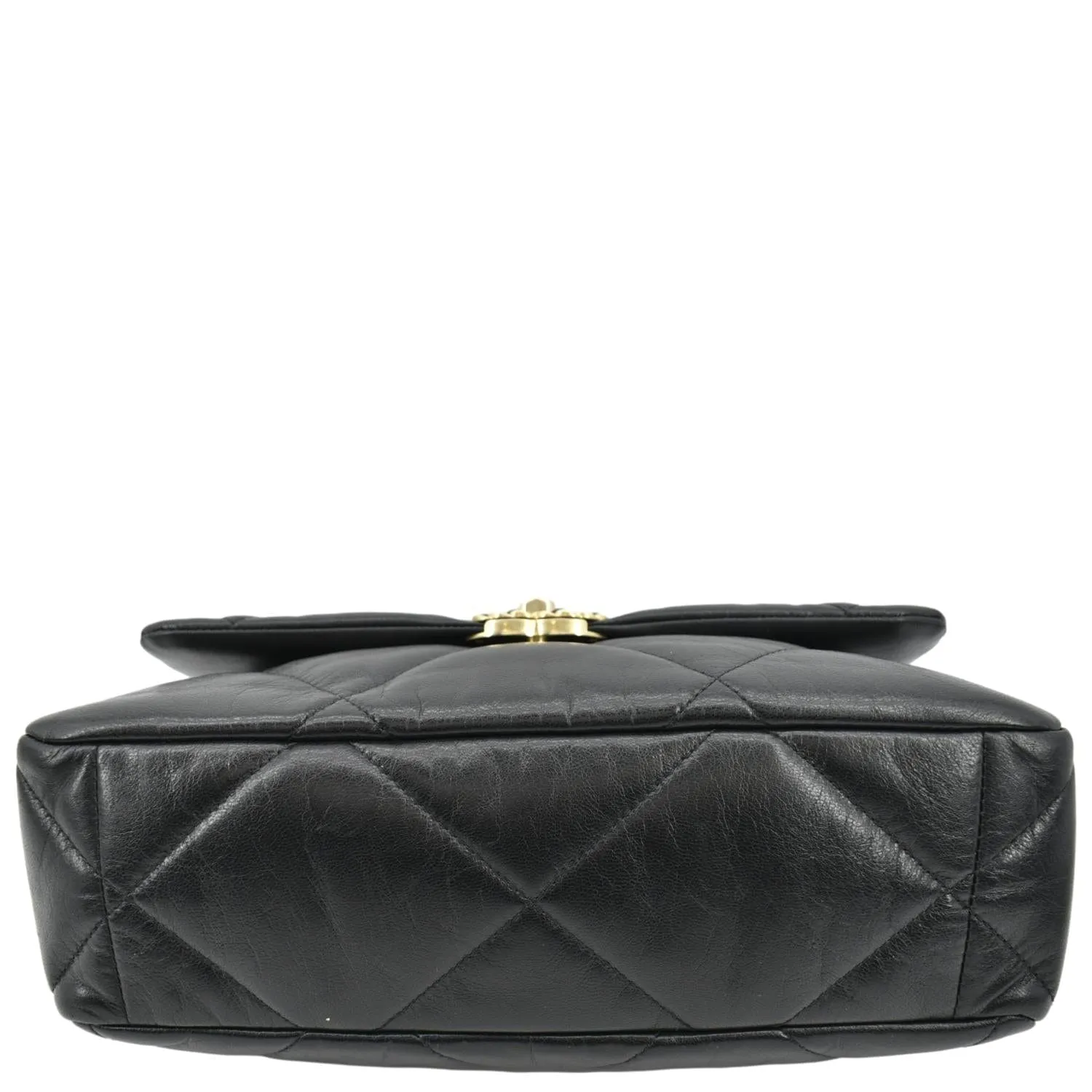CHANEL 19 Medium Quilted Lambskin Leather Flap Shoulder Bag Black