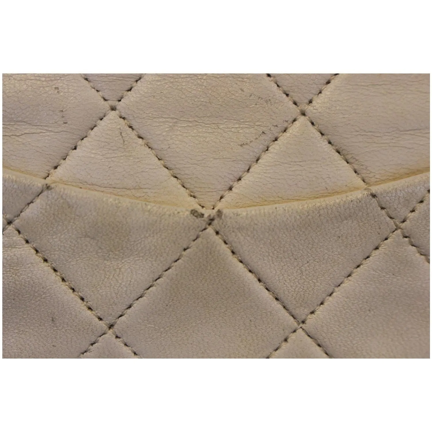 Chanel Classic Medium Double Flap Shoulder Bag Ivory