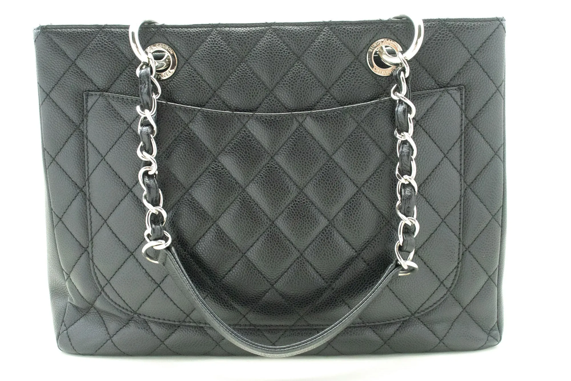 CHANEL Grained Calfskin GST 13" Grand Shopping Tote Chain Shoulder p30