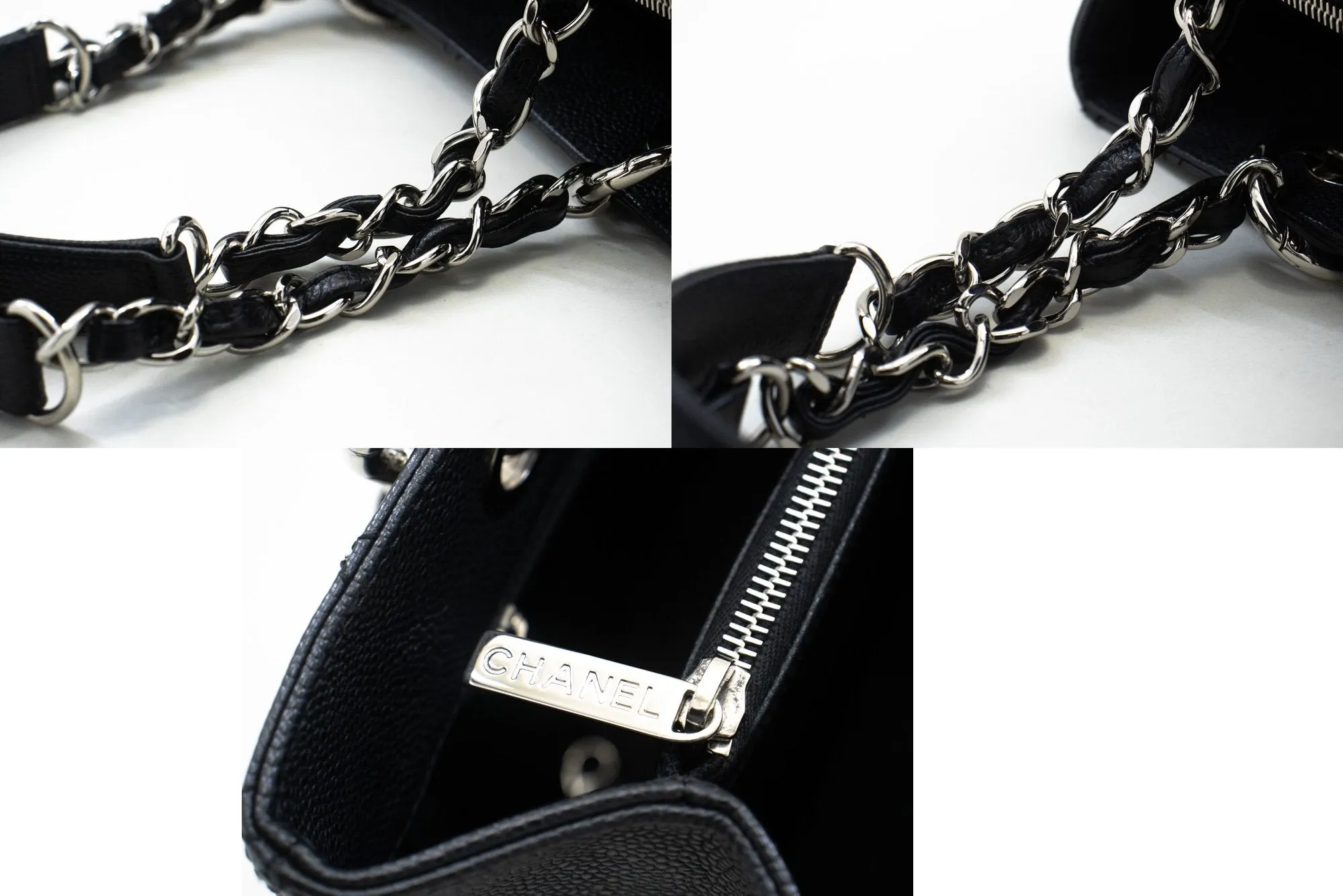 CHANEL Grained Calfskin GST 13" Grand Shopping Tote Chain Shoulder p30