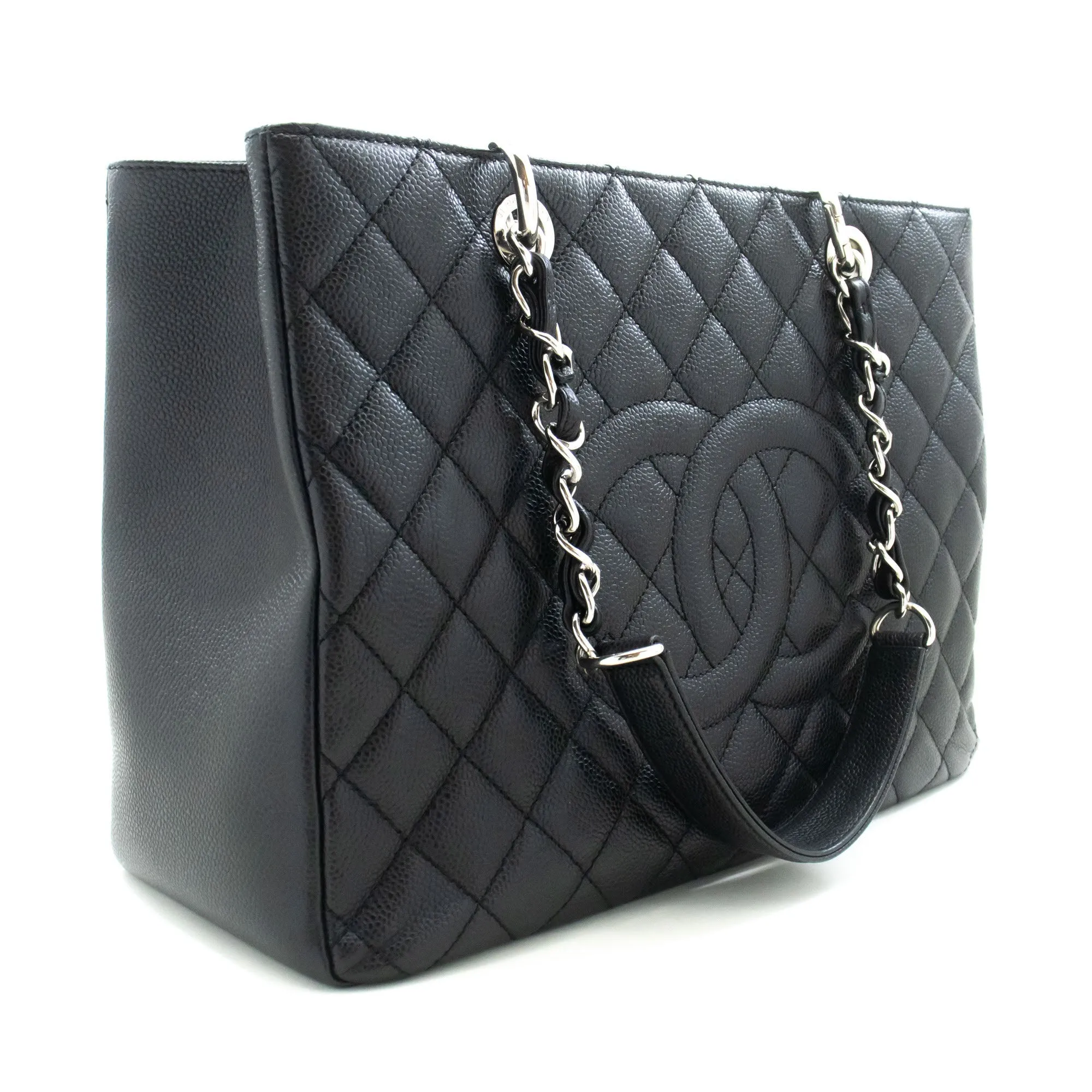 CHANEL Grained Calfskin GST 13" Grand Shopping Tote Chain Shoulder p30
