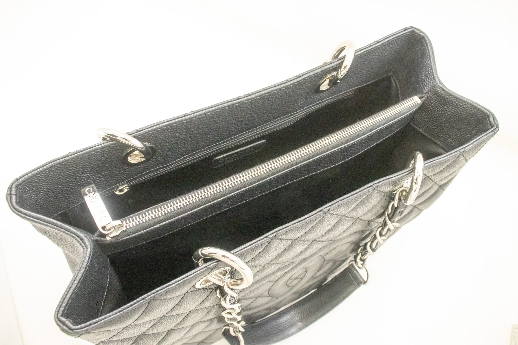 CHANEL Grained Calfskin GST 13" Grand Shopping Tote Chain Shoulder p30
