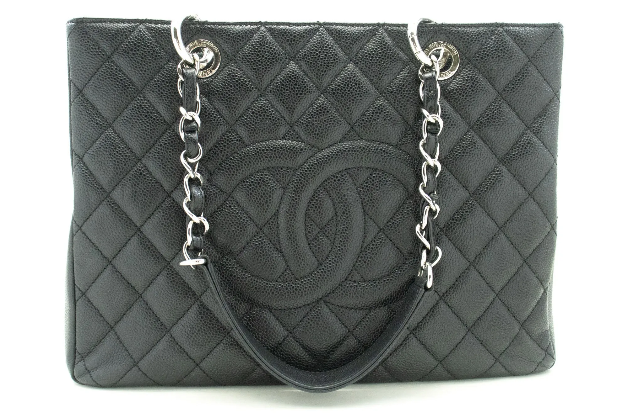 CHANEL Grained Calfskin GST 13" Grand Shopping Tote Chain Shoulder p30