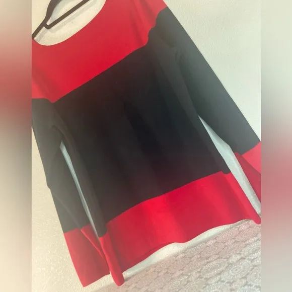 Charter Club~Lovely Rayon/Nylon Blend~Color Block~Knit Sweater~Boatneck~Size L