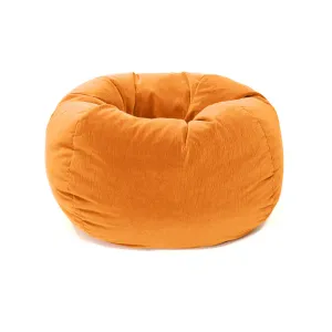 Classic Bean Bag Trule Size: Medium Body Fabric: Orange Microfiber Suede Corduroy