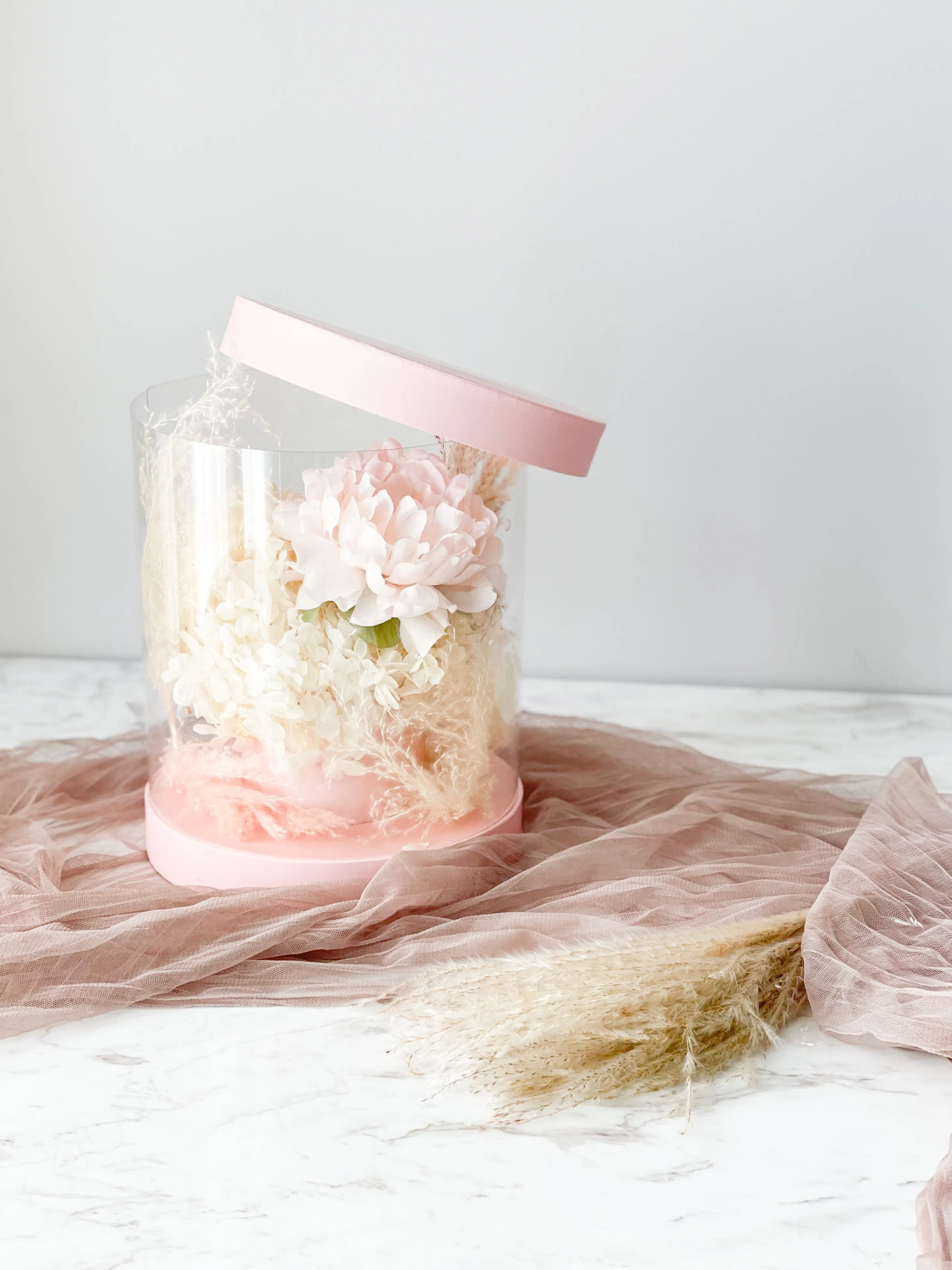 Clear Round Flower/Gift Box in various color