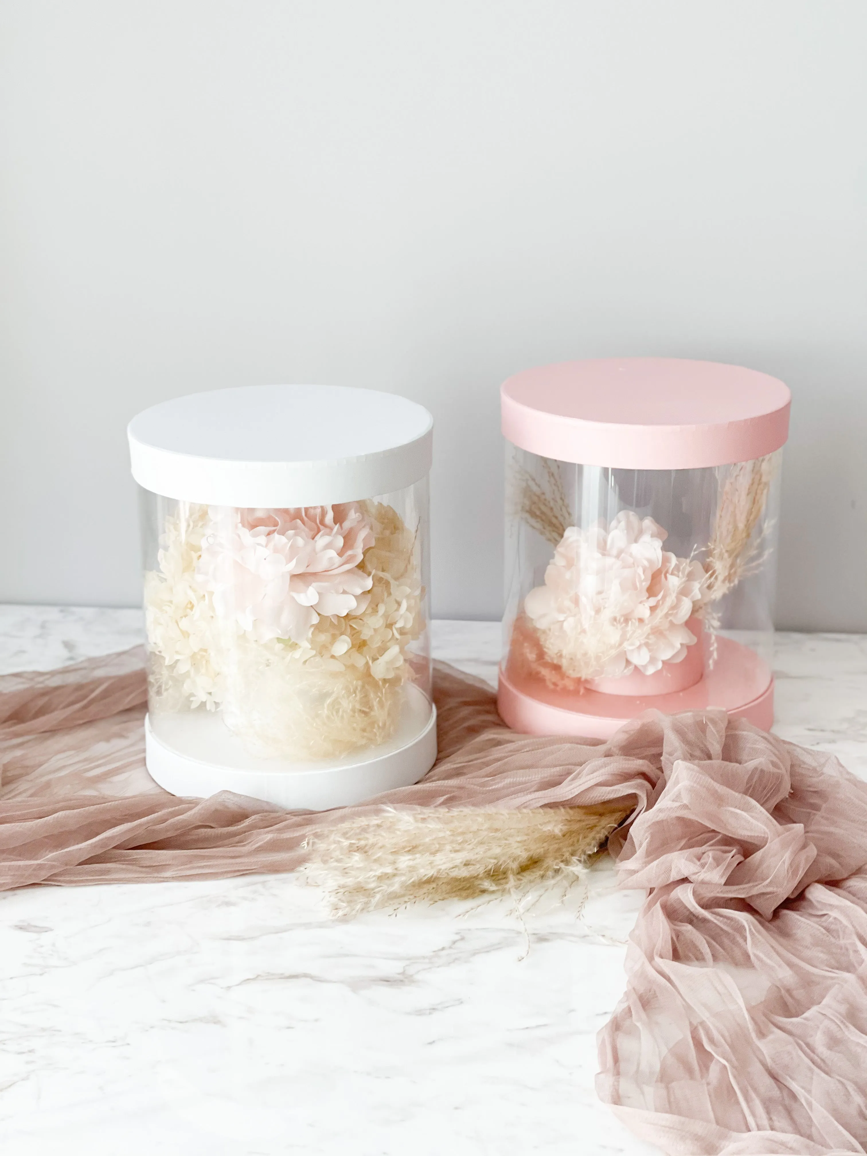 Clear Round Flower/Gift Box in various color