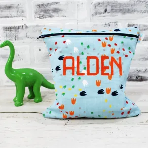 CLEARANCE Dinosaur Tracks Reusable Food Bag