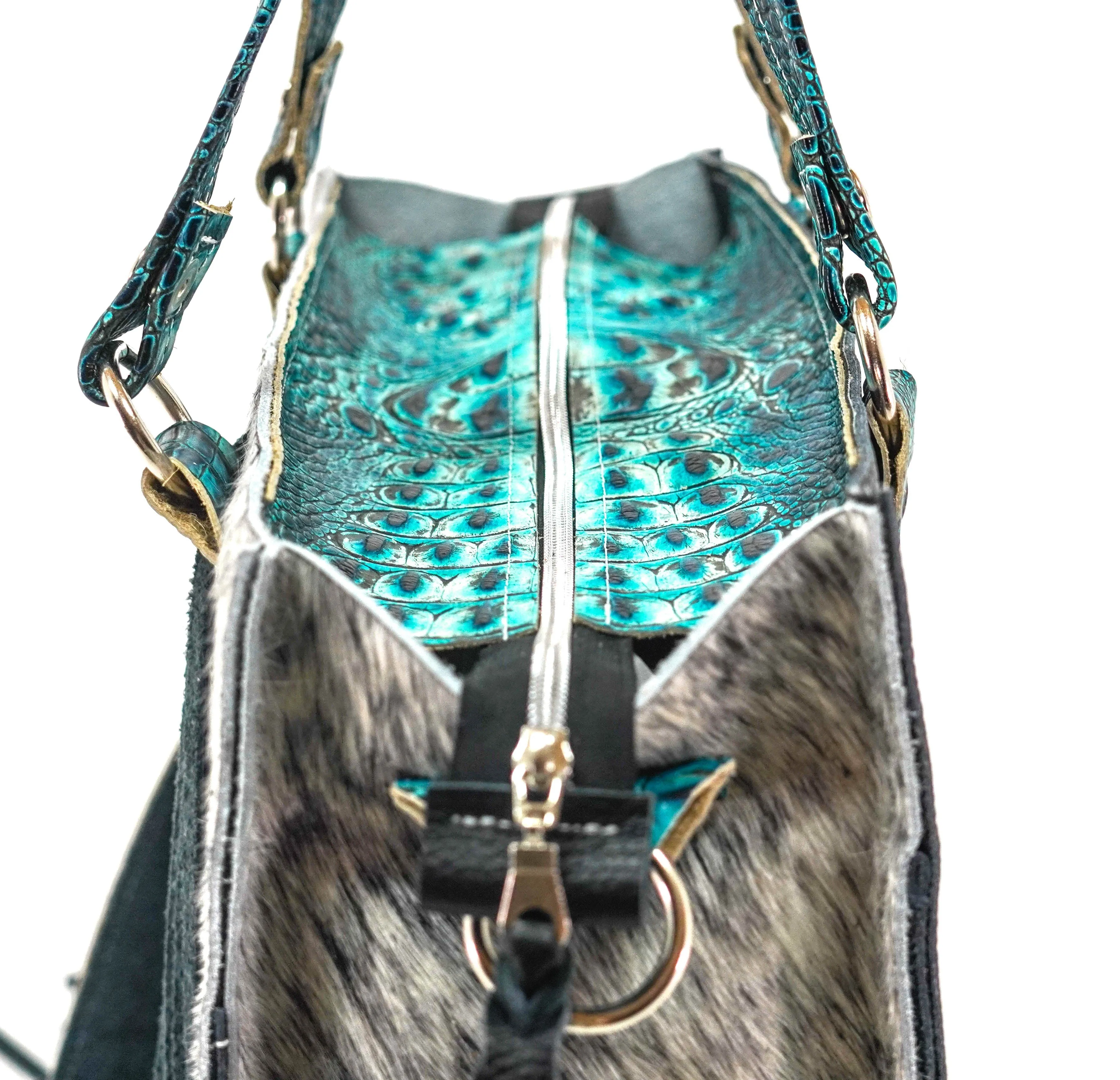 Clerk - Salt/Pepper w/ Aqua Croc