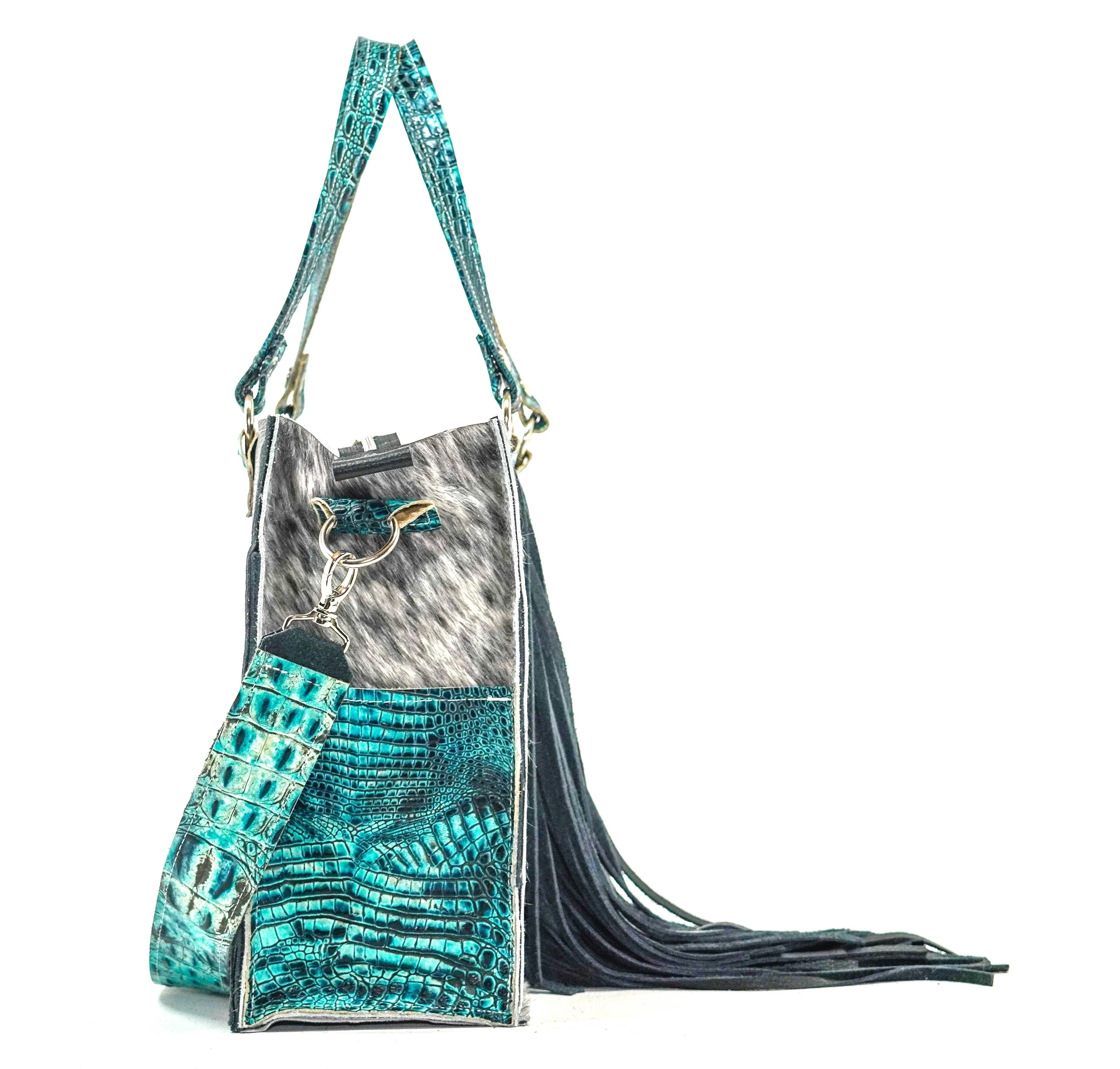 Clerk - Salt/Pepper w/ Aqua Croc