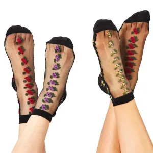Coming Up Roses Sheer Socks