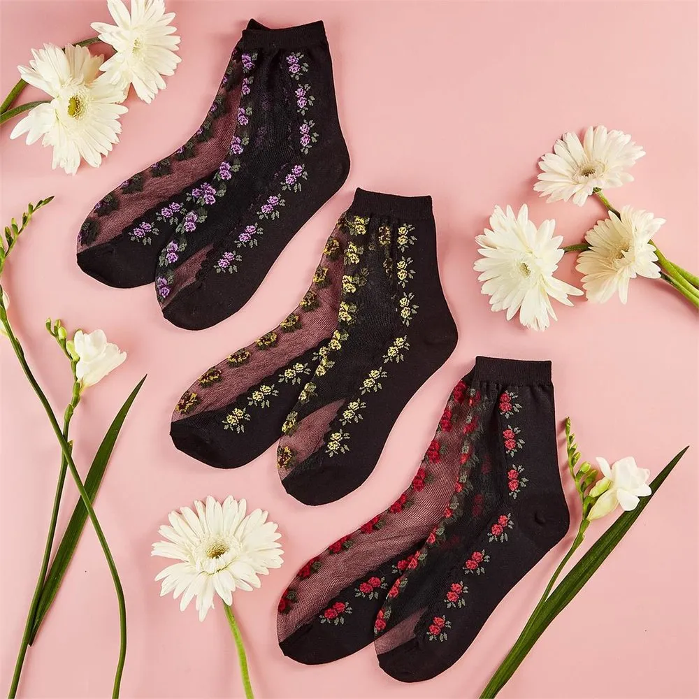 Coming Up Roses Sheer Socks