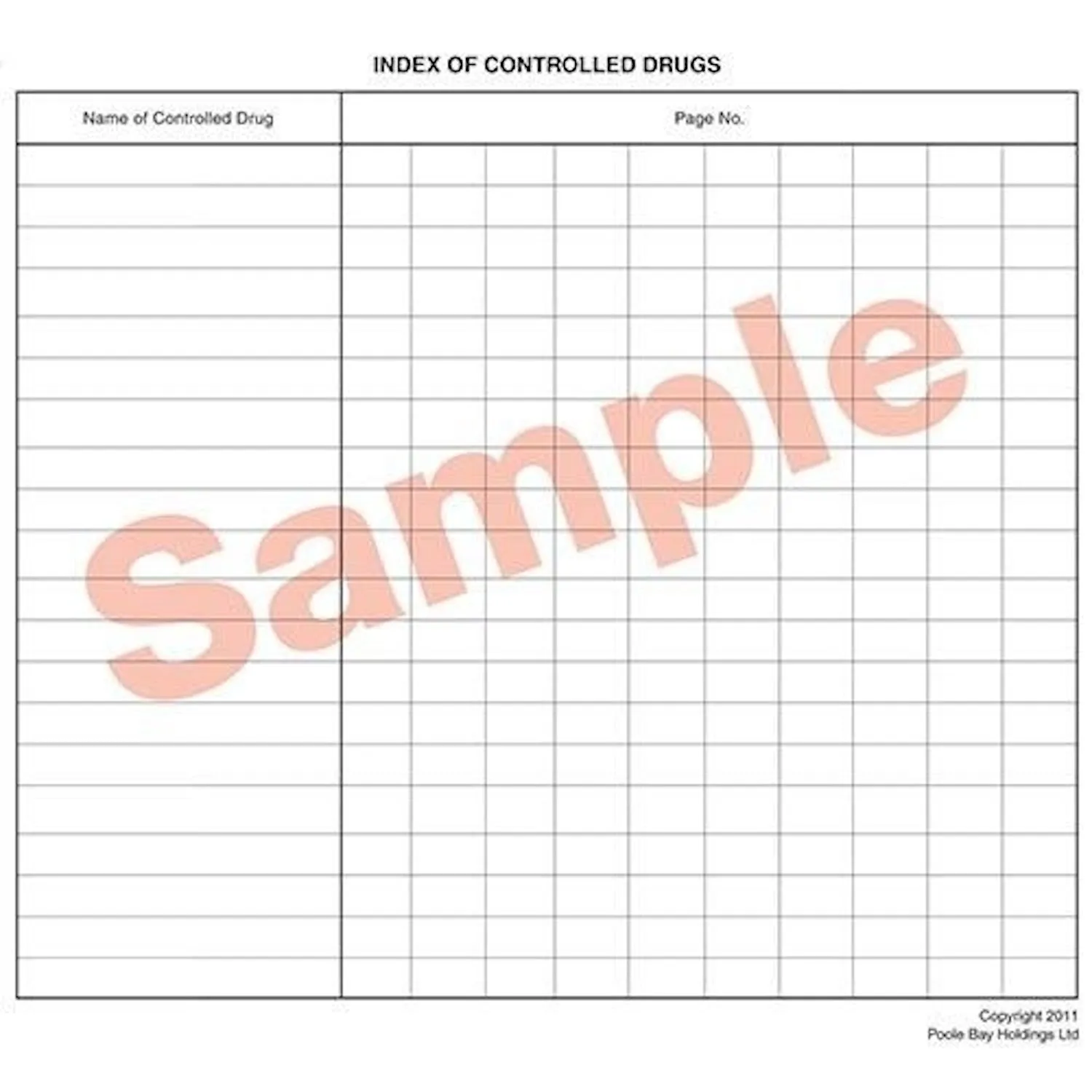 Controlled Drug Recording Book
