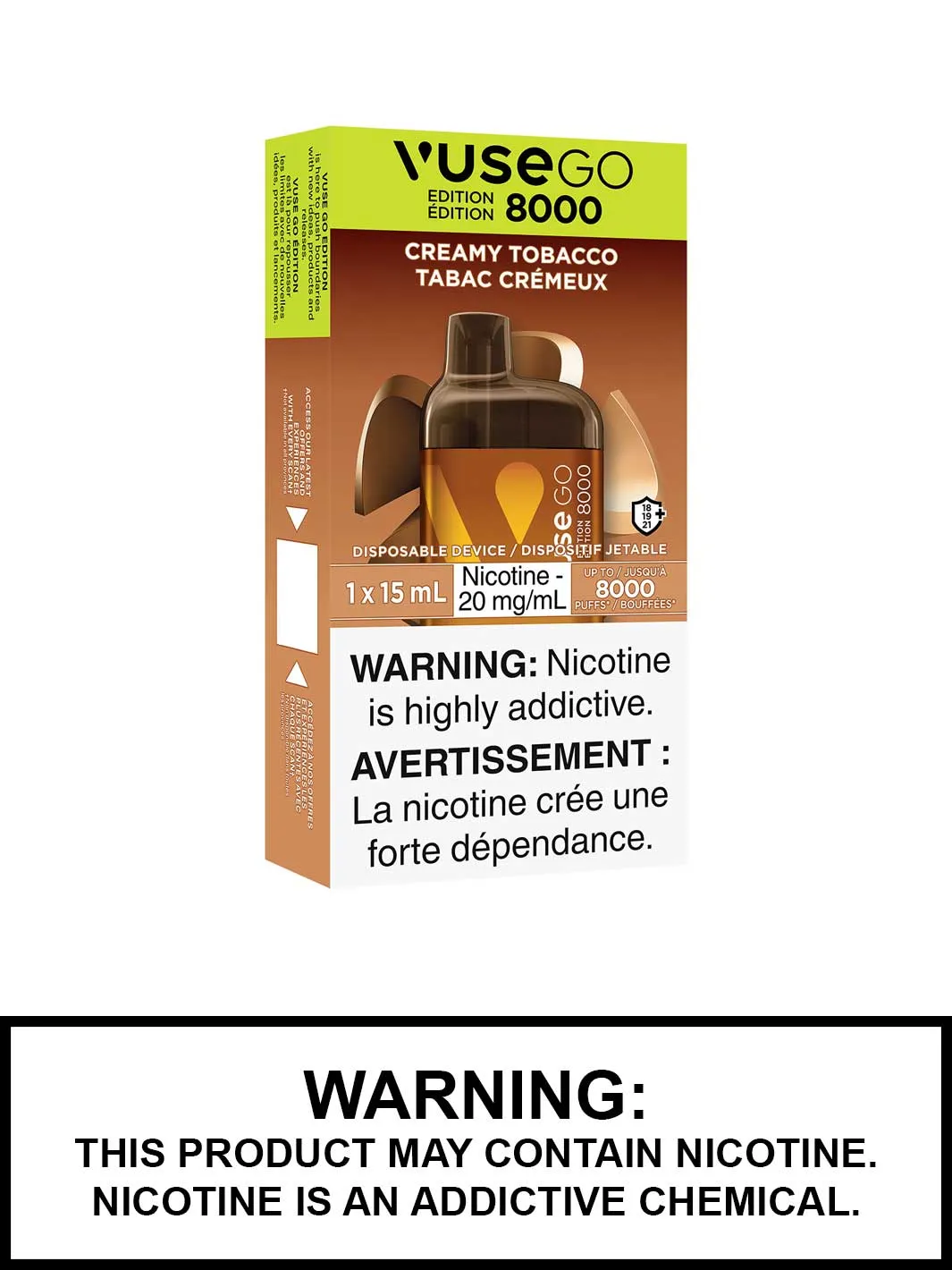 Creamy Tobacco Vuse Go 8000 Disposable Vape