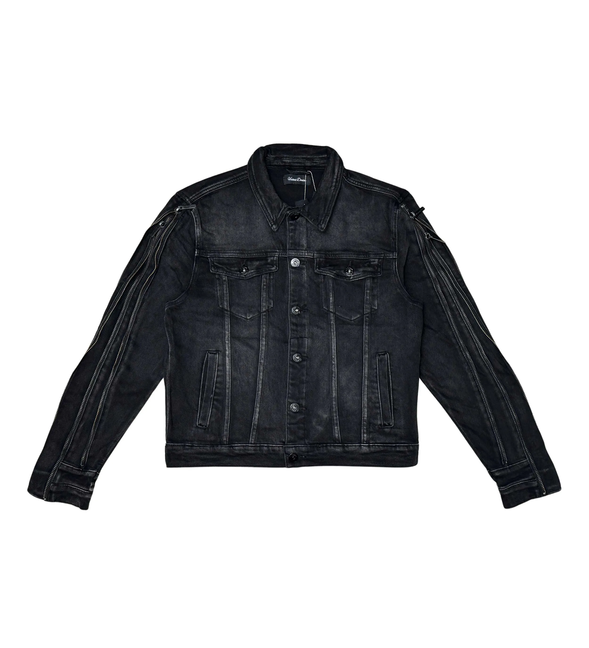 Denim jacket / multi zippers