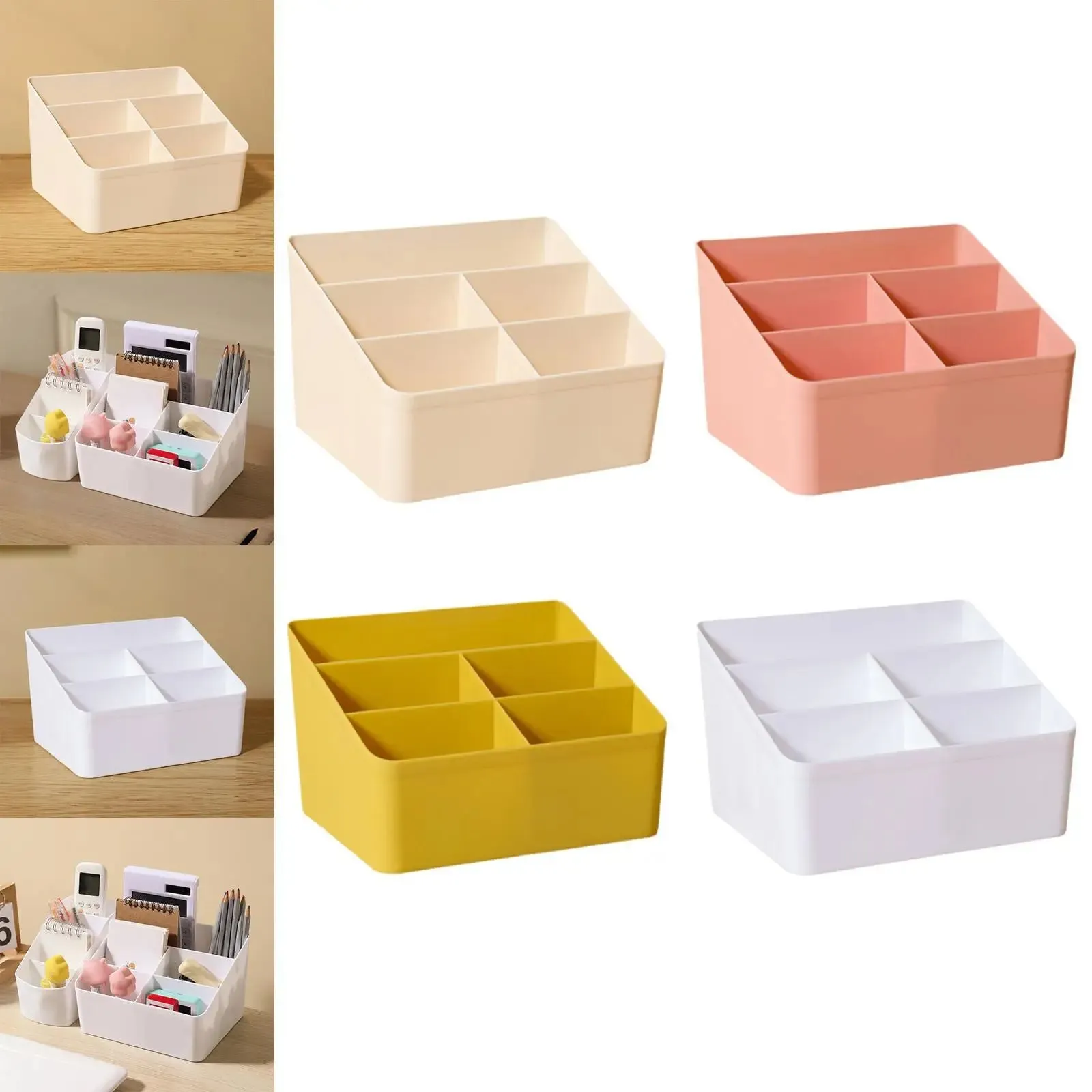 Desktop Storage Box Organizer Vanity Holder Desk Organization Pen Holder Remote Control Holder for Desk Home Dresser Office Dorm
