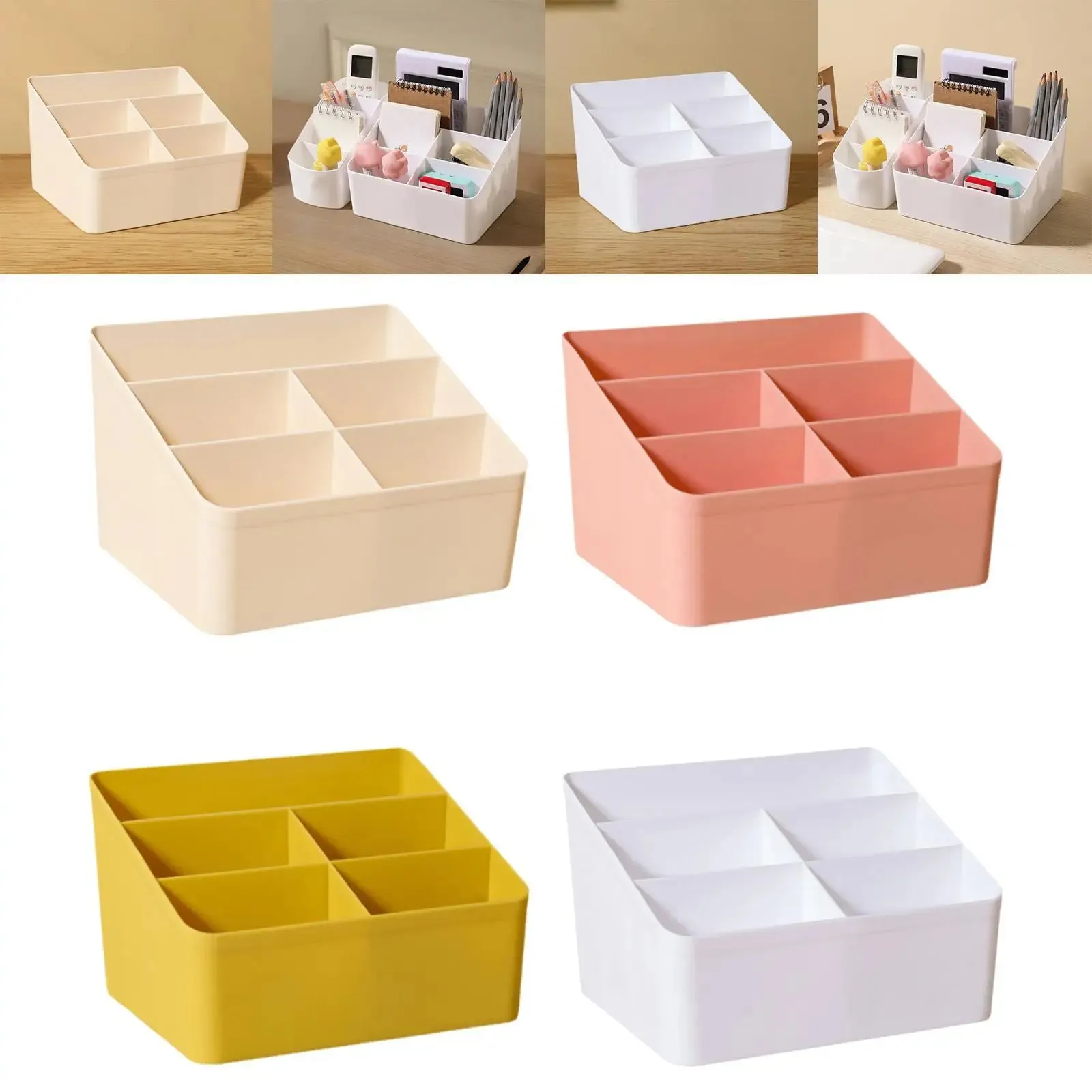Desktop Storage Box Organizer Vanity Holder Desk Organization Pen Holder Remote Control Holder for Desk Home Dresser Office Dorm