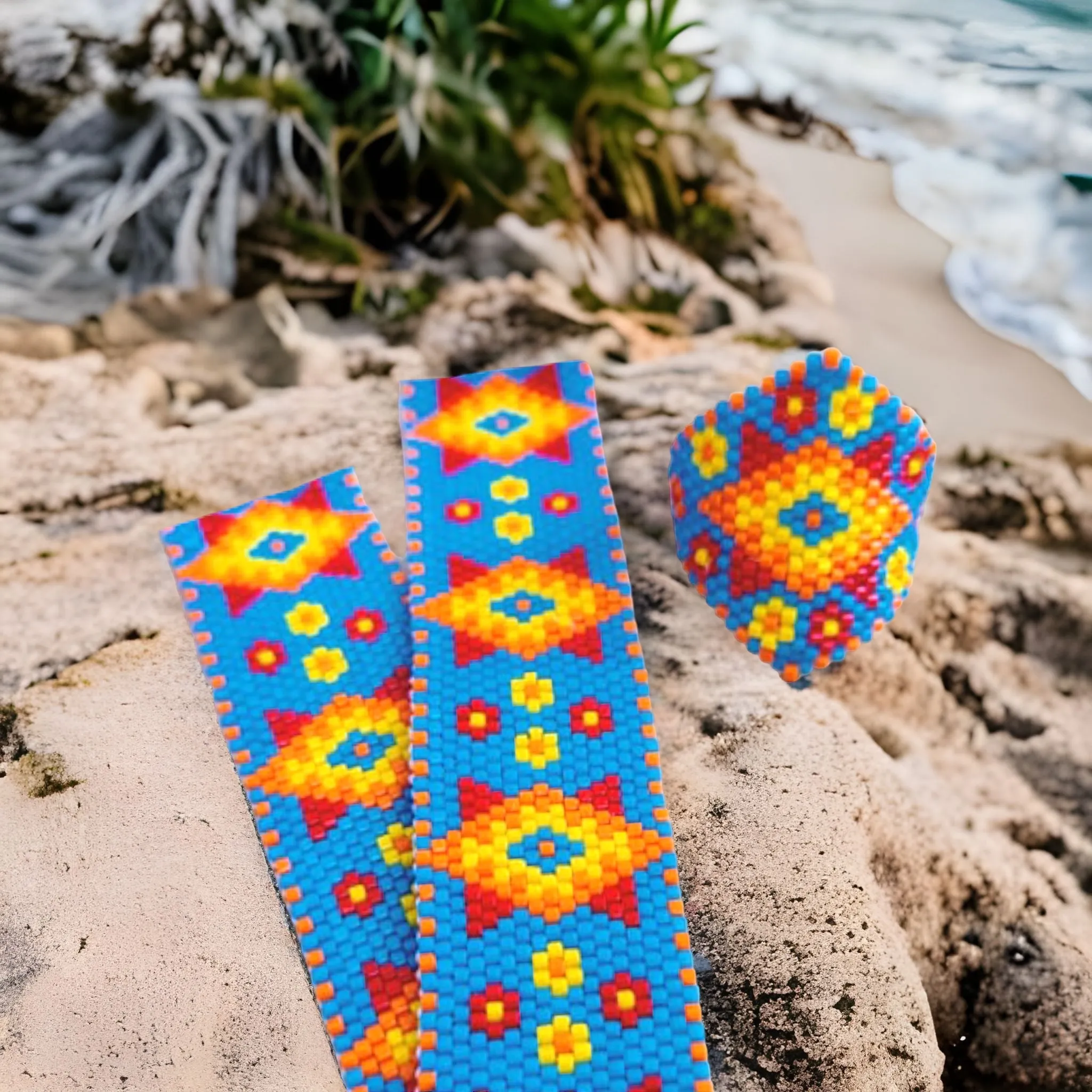 DIY Pattern - Bague UXMAL BLEUE