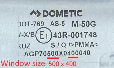 Dometic Seitz Tinted Window Blade - Suit S4 Window