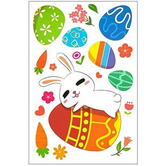 Easter Removable Window Stickers - Bunny   Basket