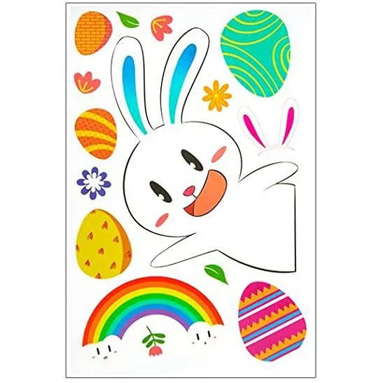 Easter Removable Window Stickers - Bunny   Basket