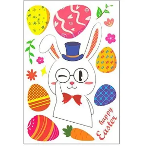 Easter Removable Window Stickers - Bunny   Basket