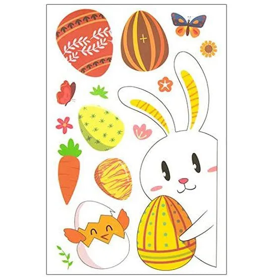 Easter Removable Window Stickers - Bunny   Basket
