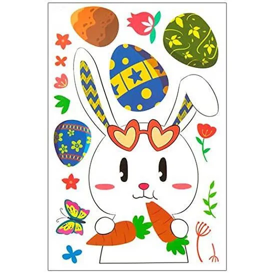 Easter Removable Window Stickers - Bunny   Basket
