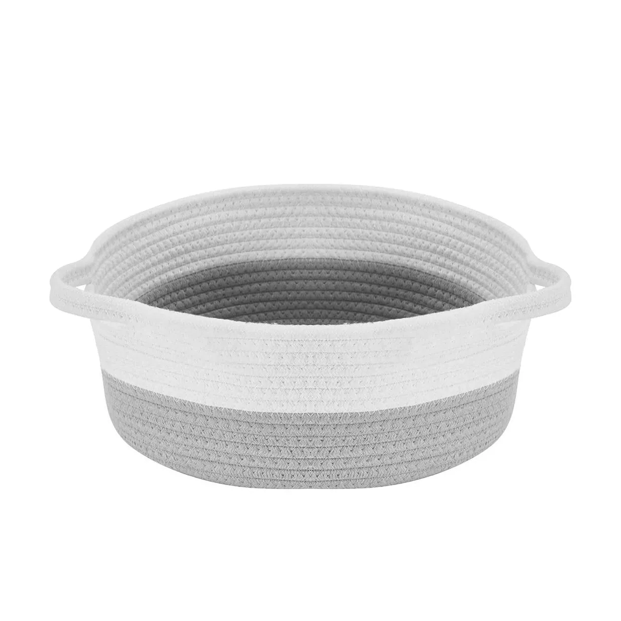Ecolysium Cotton Woven Rope Basket - Grey (Medium)