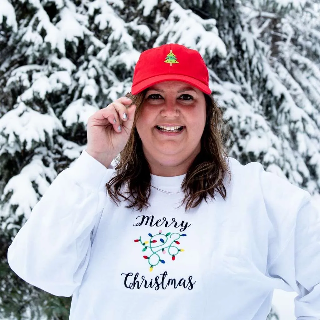 Embroidered Christmas Tree Baseball Cap – Festive Hat for Holiday Style