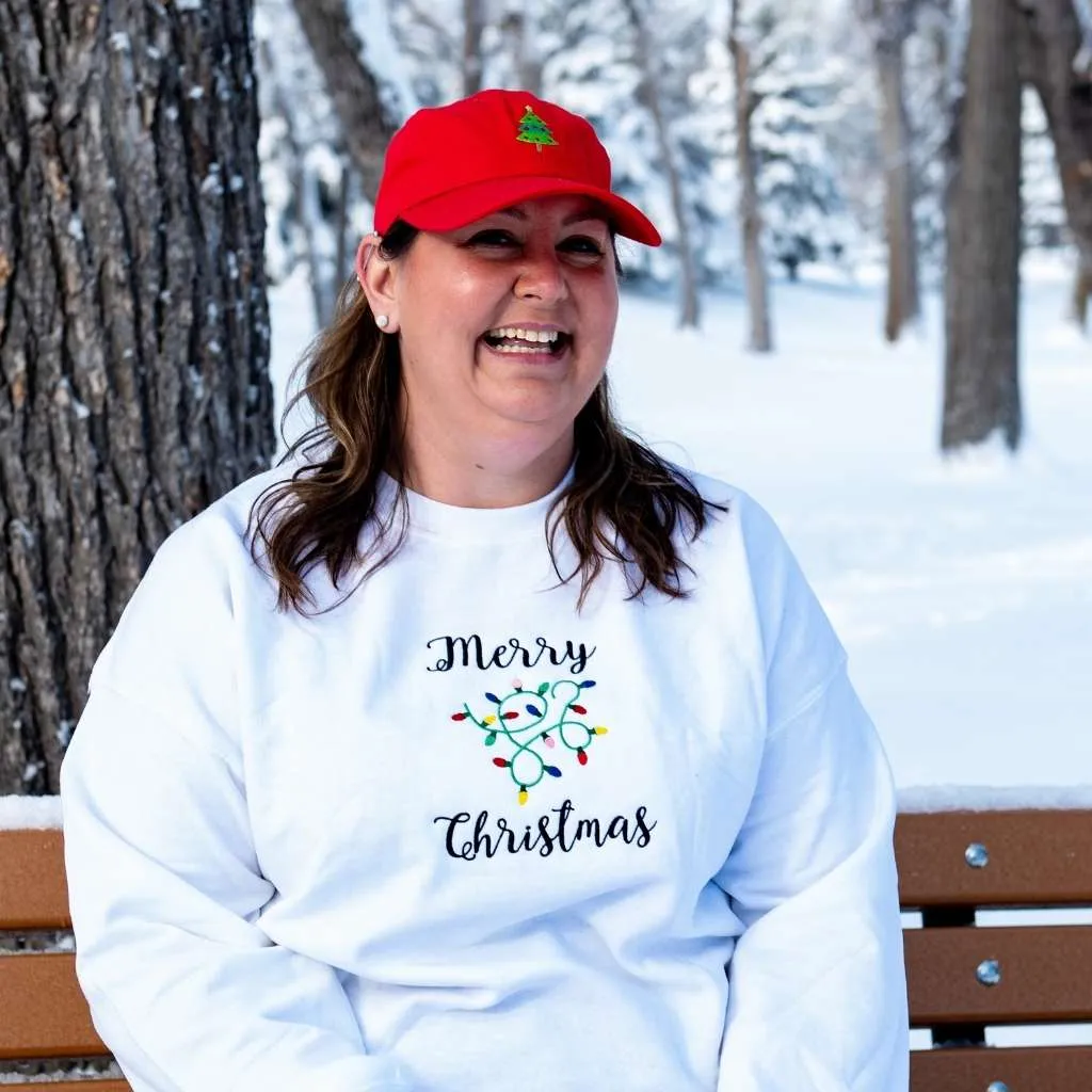 Embroidered Christmas Tree Baseball Cap – Festive Hat for Holiday Style