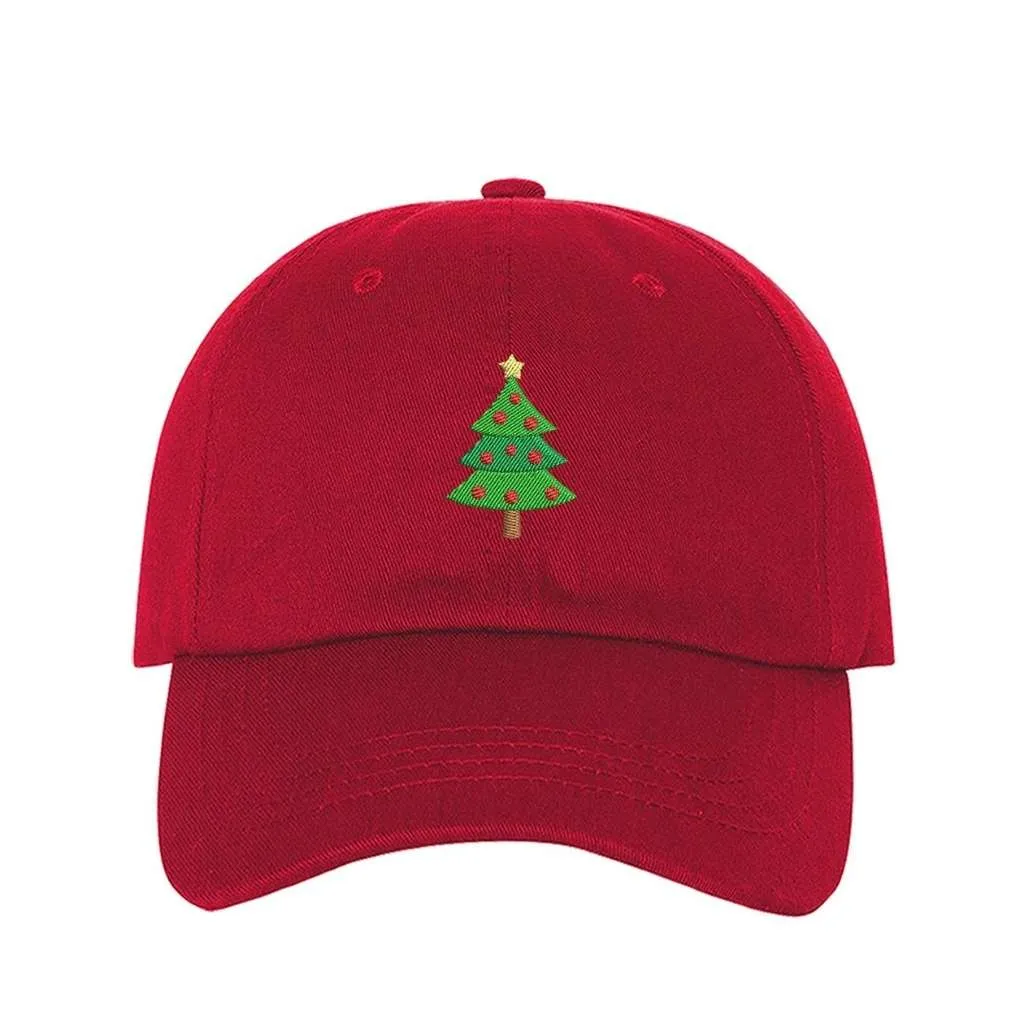 Embroidered Christmas Tree Baseball Cap – Festive Hat for Holiday Style