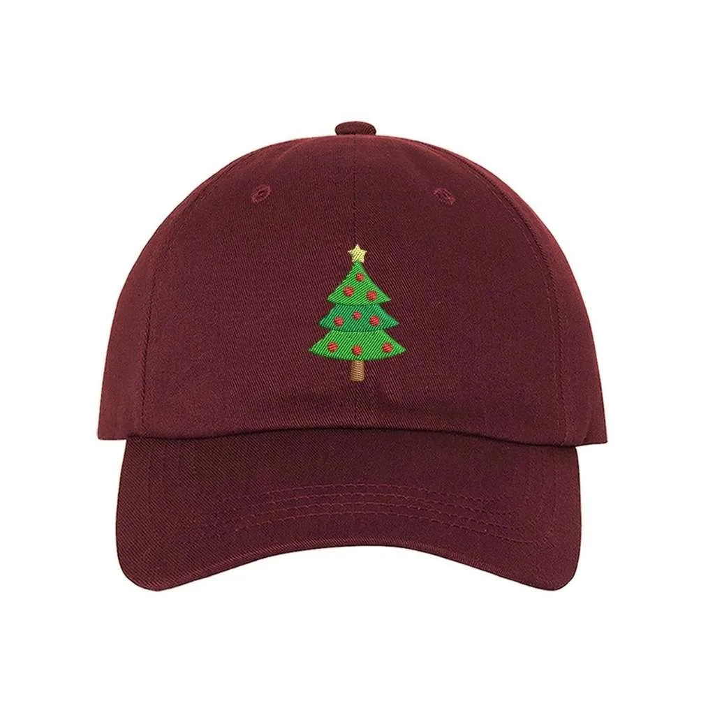 Embroidered Christmas Tree Baseball Cap – Festive Hat for Holiday Style