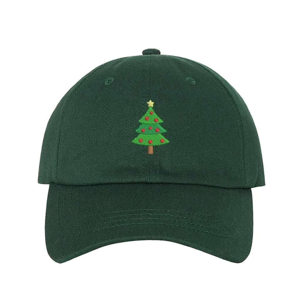 Embroidered Christmas Tree Baseball Cap – Festive Hat for Holiday Style