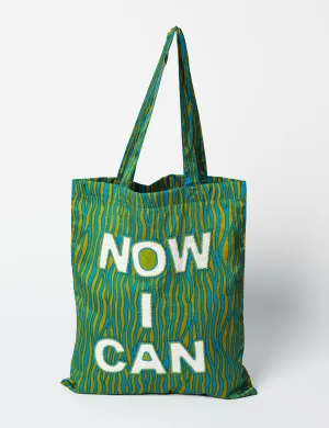 EMBROIDERED NOW I CAN SARI SHOPPER BAG