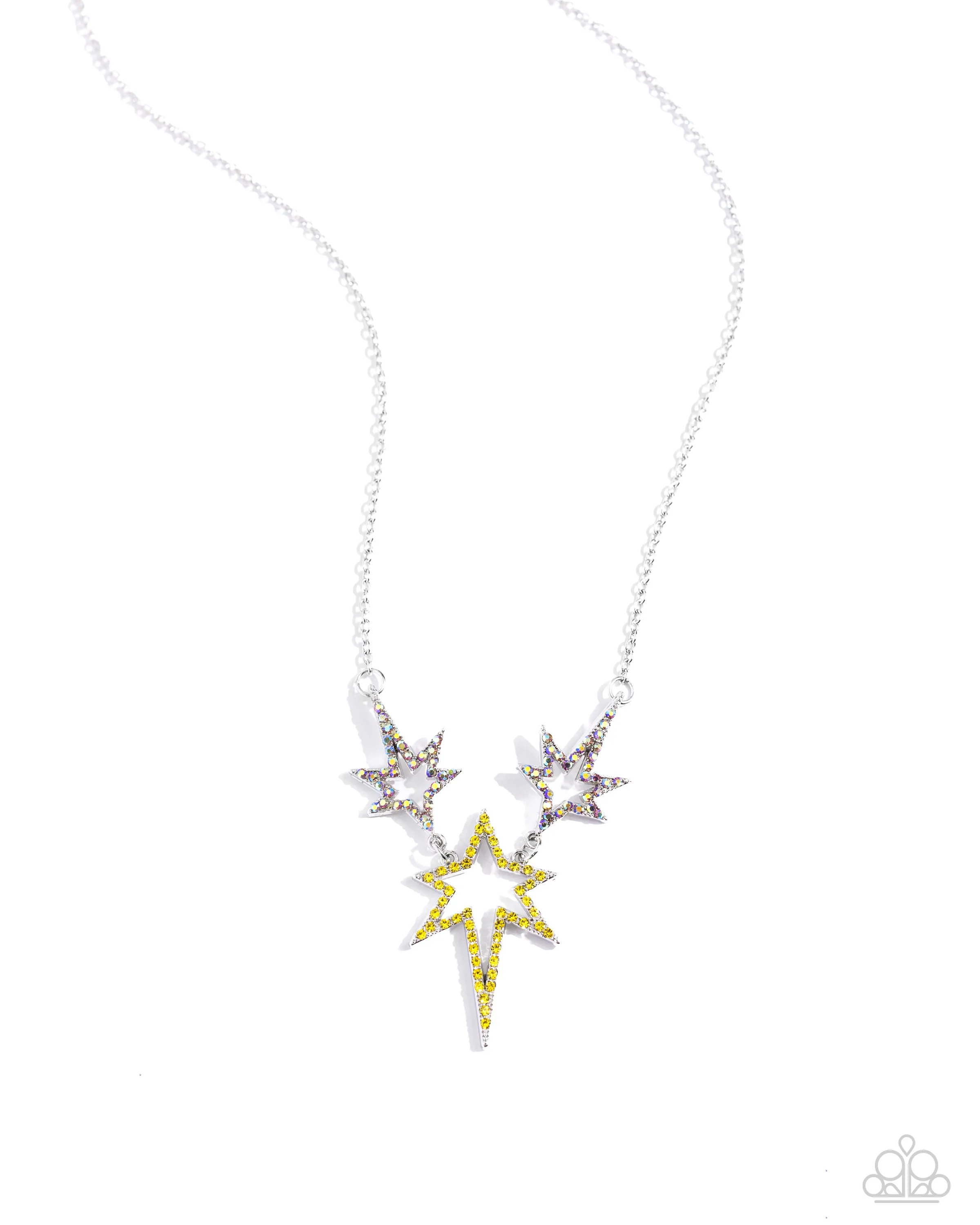 Explosive Exhibit - Yellow Necklace - Paparazzi Accessories