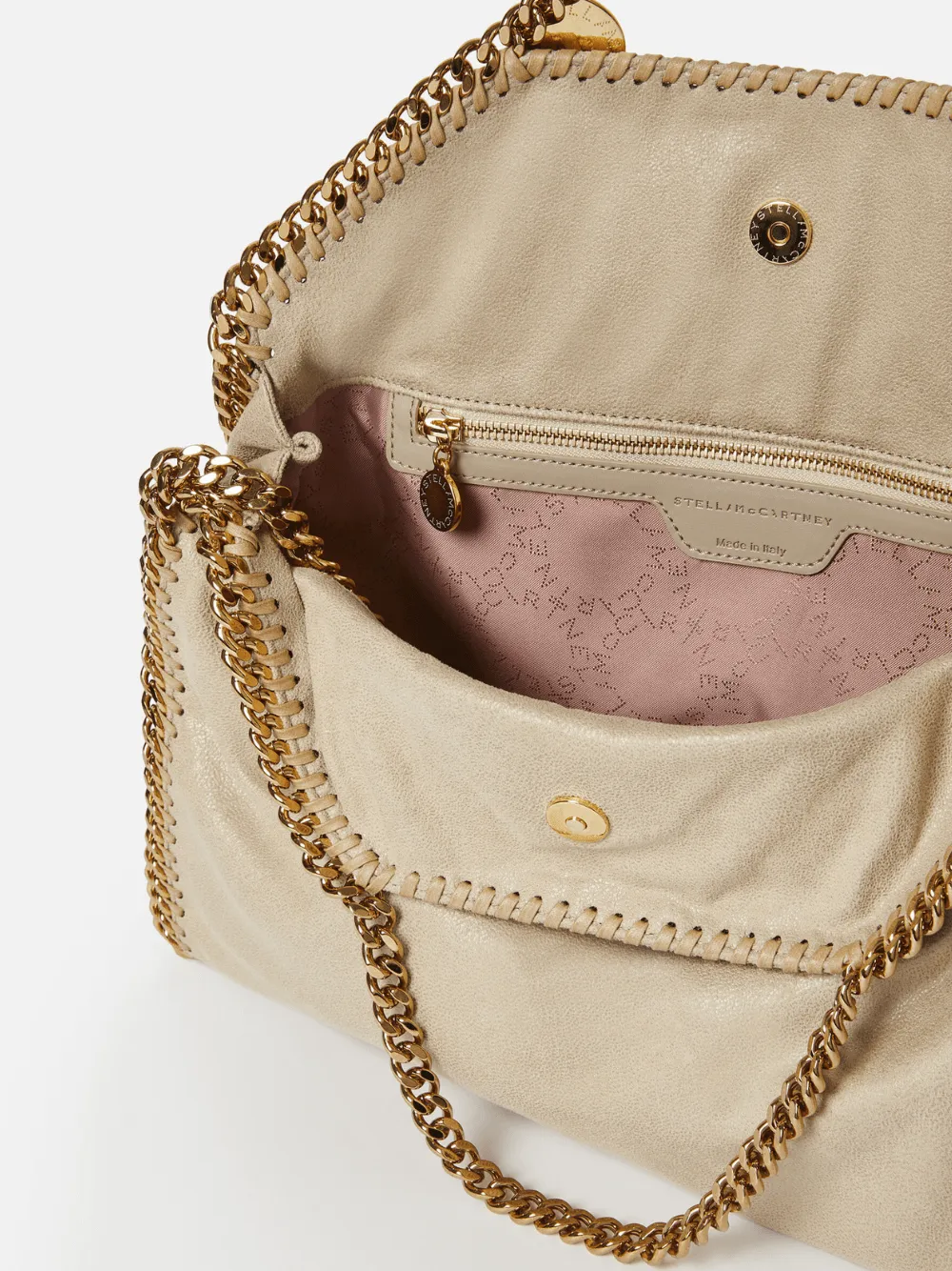 Falabella Fold-Over Cream Tote Bag