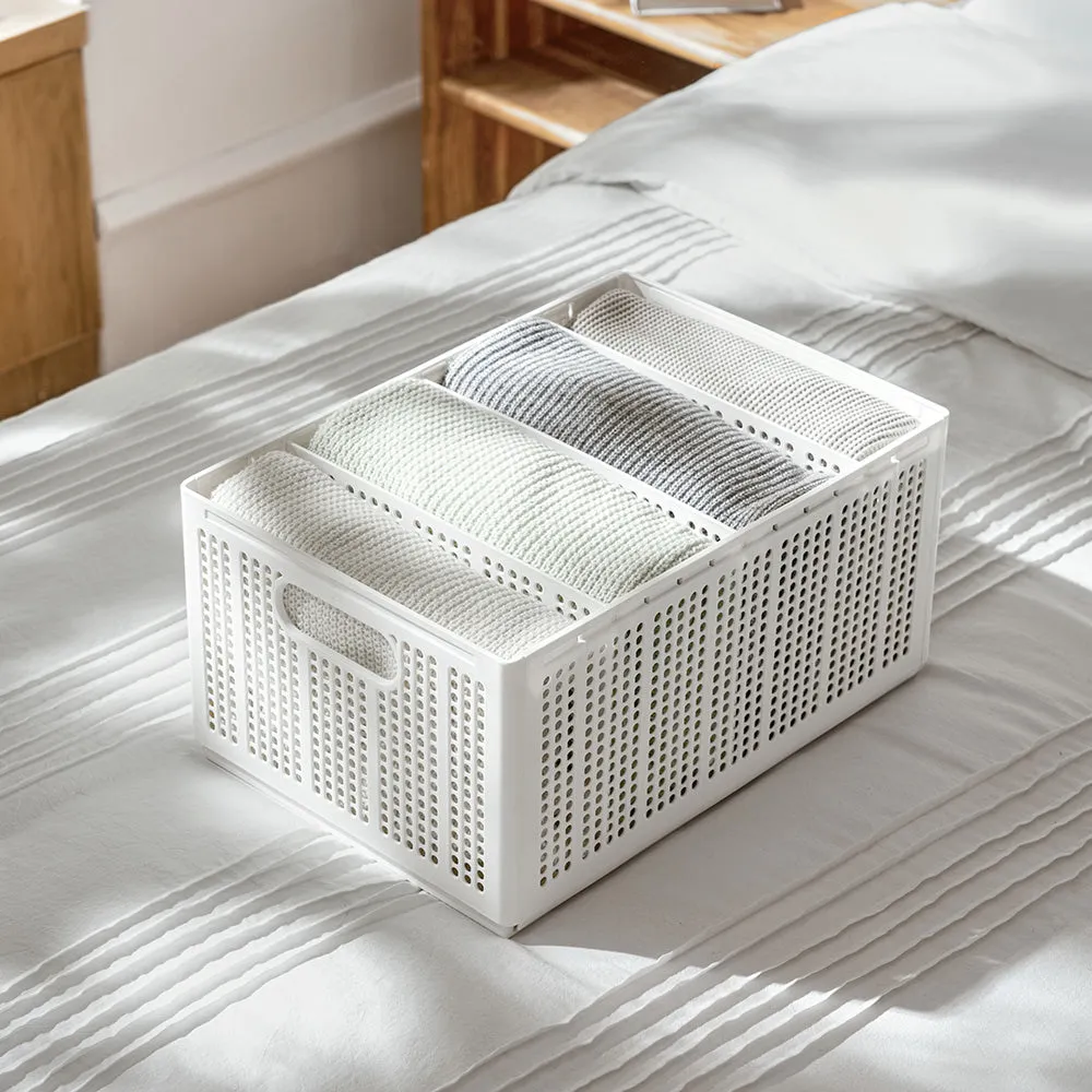 FaSoLa Foldable Storage Basket - White, Medium