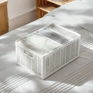 FaSoLa Foldable Storage Basket - White, Medium