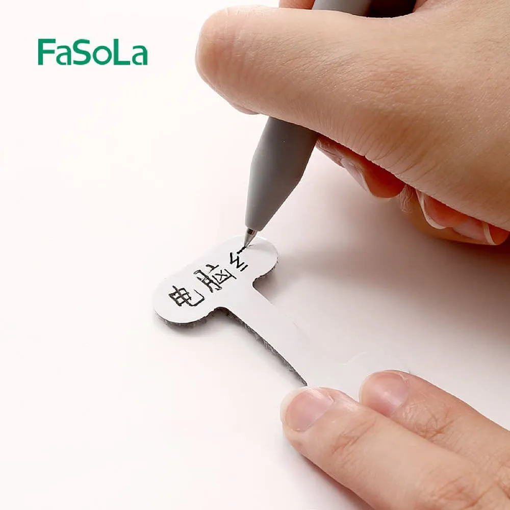 FaSoLa Multi-Functional Cable Organizer Velcro Straps - 8 Pack, Gray
