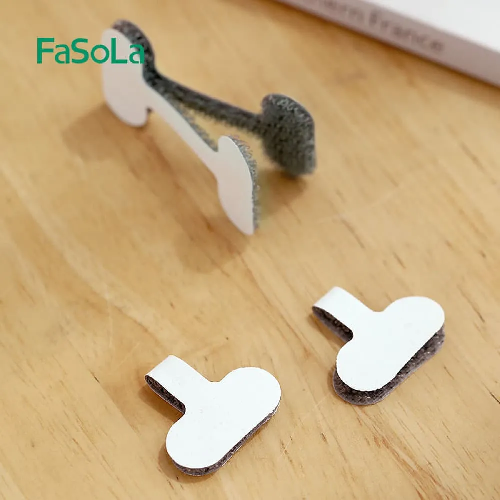 FaSoLa Multi-Functional Cable Organizer Velcro Straps - 8 Pack, Gray
