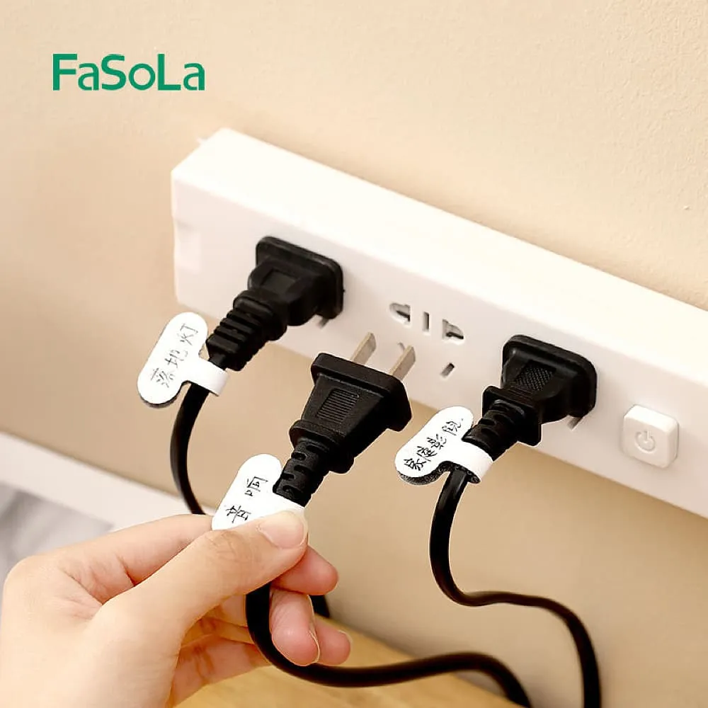 FaSoLa Multi-Functional Cable Organizer Velcro Straps - 8 Pack, Gray