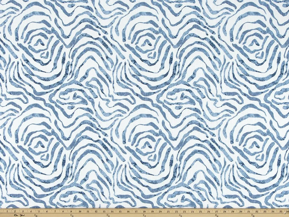Faux Roman Shade Valance in Zephyr Indigo Blue 100% Cotton Luxe Canvas, Fully Lined, Custom Made