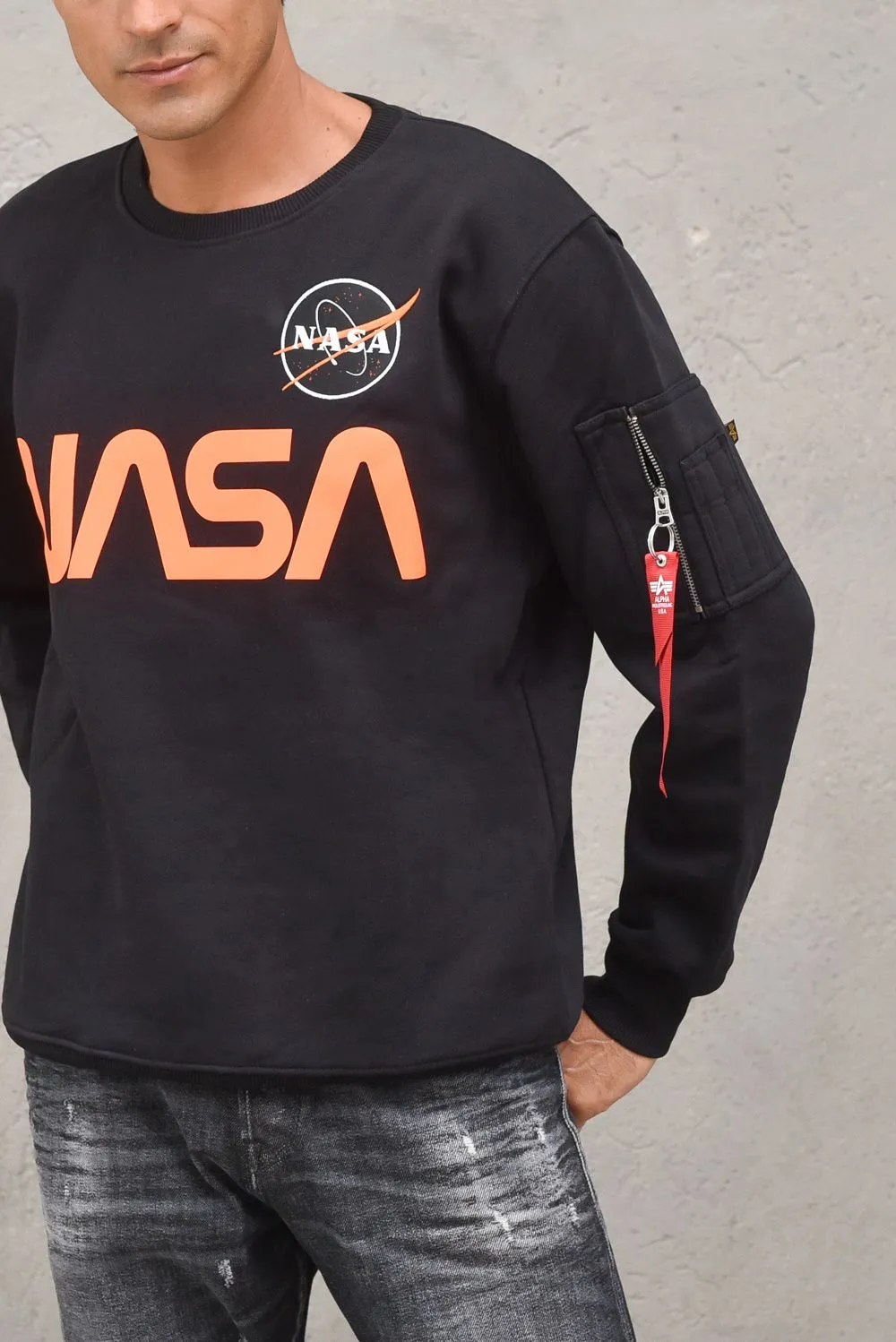 Felpa Nasa Reflective Sweater - Black